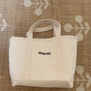 Cream ll bean boat and tote Tote Bag